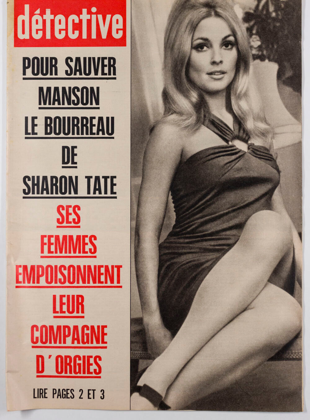 SHARON TATE Charles Manson THE FAMILY Susan Atkins ~ RARE Detective magazine VTG