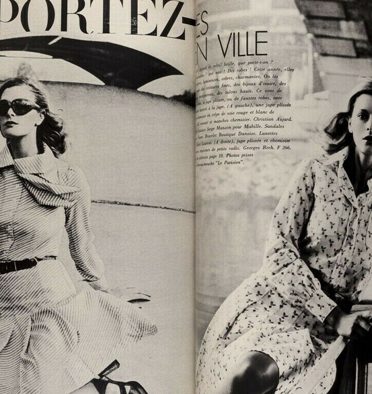 CHARLOTTE RAMPLING Guy Bourdin HELMUT NEWTON Balenciaga PARIS VOGUE May 1972 vtg