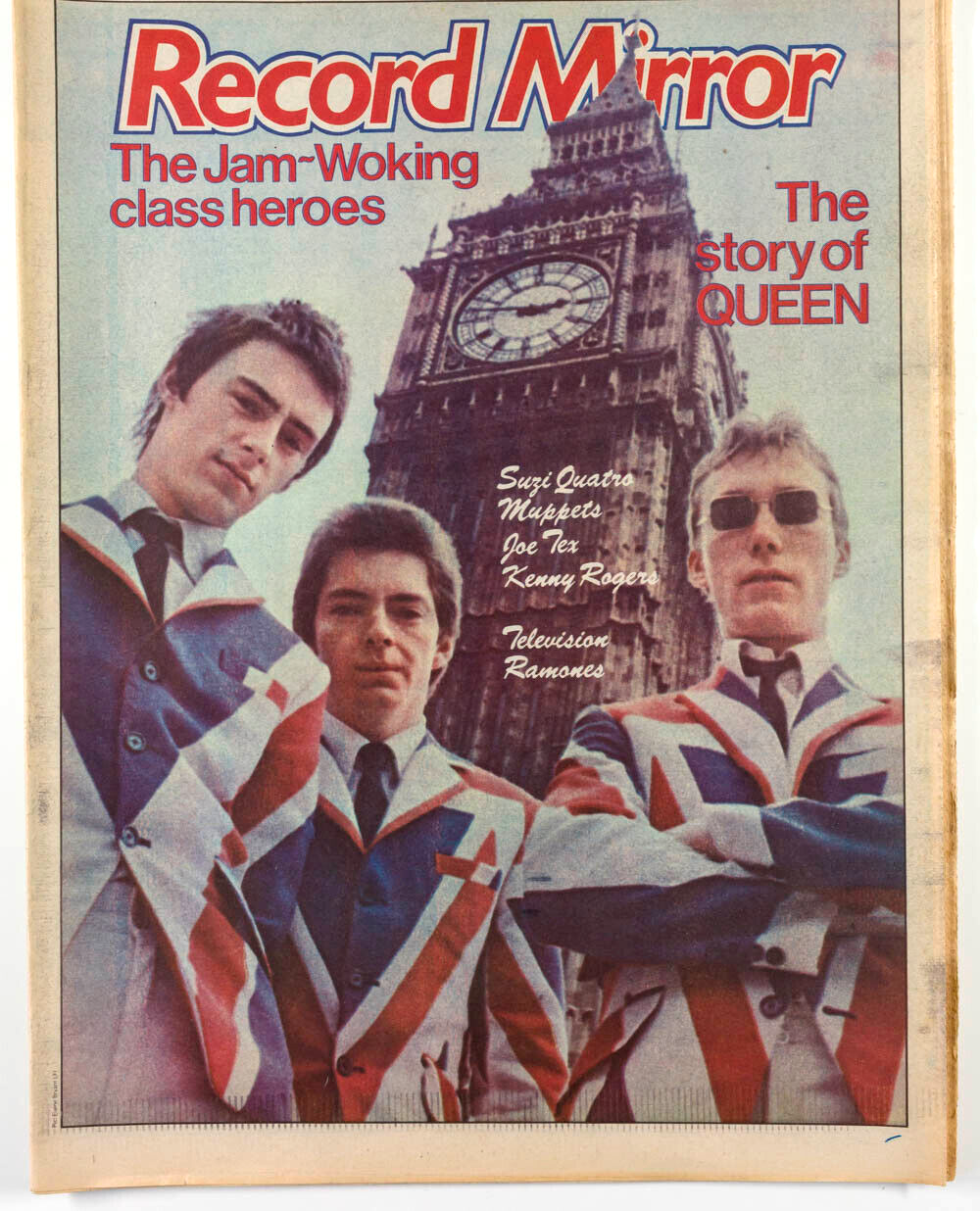 THE JAM Paul Weller SEX PISTOLS Mod QUEEN STORY Ramones ~ Record Mirror magazine