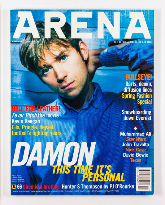 DAMON ALBARN Blur HUNTER S THOMPSON Arena March 1997 Bowie BIJOU PHILLIPS Ali UK