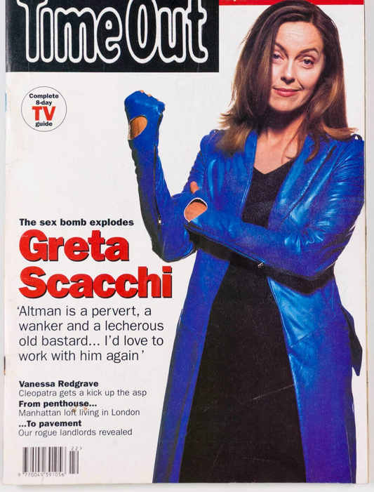Greta Scacchi VANESSA REDGRAVE Rosie Perez TIME OUT magazine London DAVID EDGAR