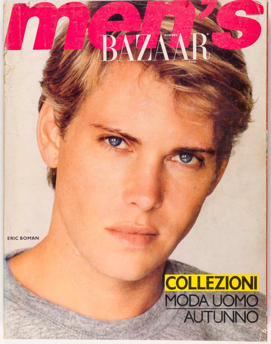 ERIC BOMAN male models 80s menswear VTG Piaget MEN'S HARPER'S BAZAAR ITALIA UOMO