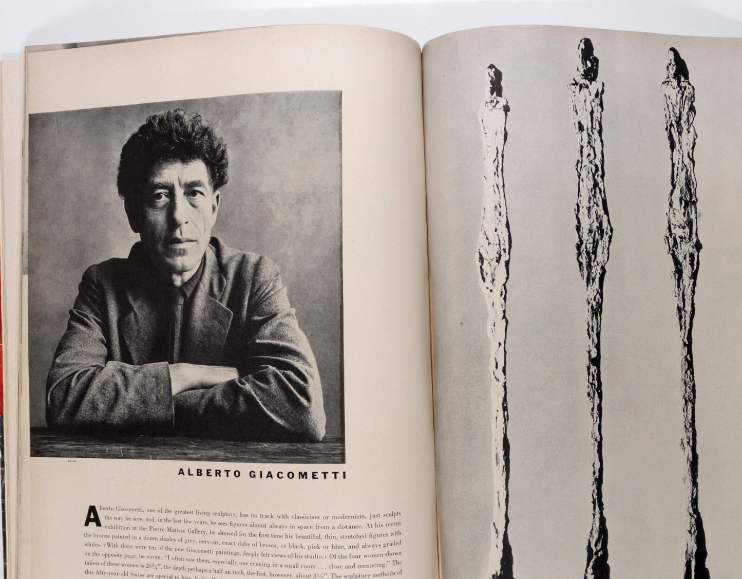 IRVING PENN Jean Patchett RENE BOUET-WILLAUMEZ Vogue February 1951 US Giacometti