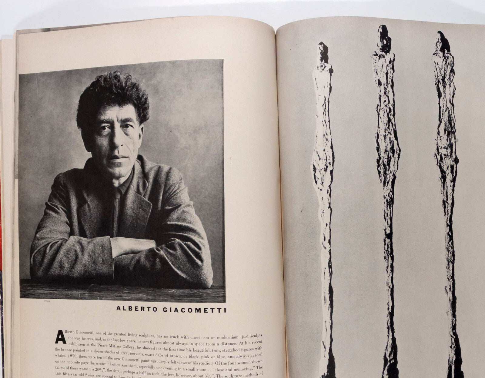 IRVING PENN Jean Patchett RENE BOUET-WILLAUMEZ Vogue February 1951 US Giacometti