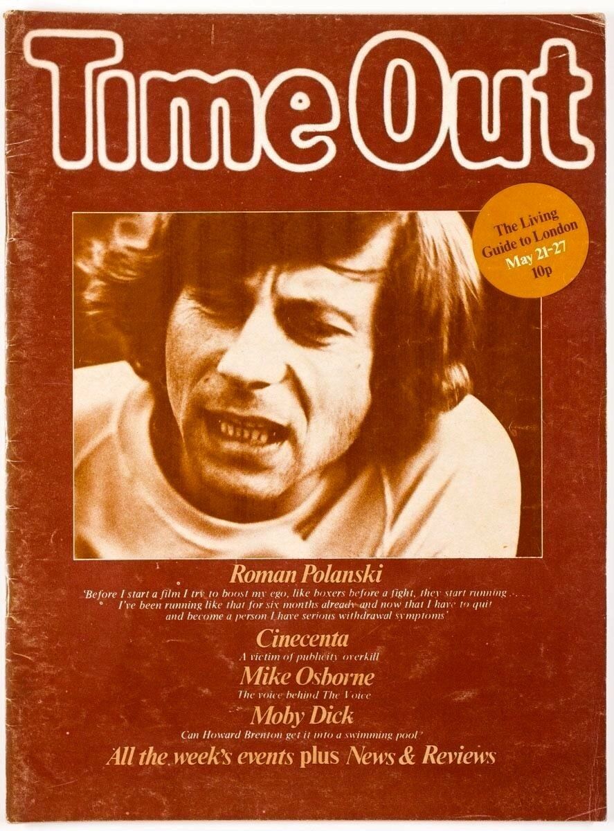 Roman Polanski Interview Rare CINCENTA Howard Brenton Time Out magazine London