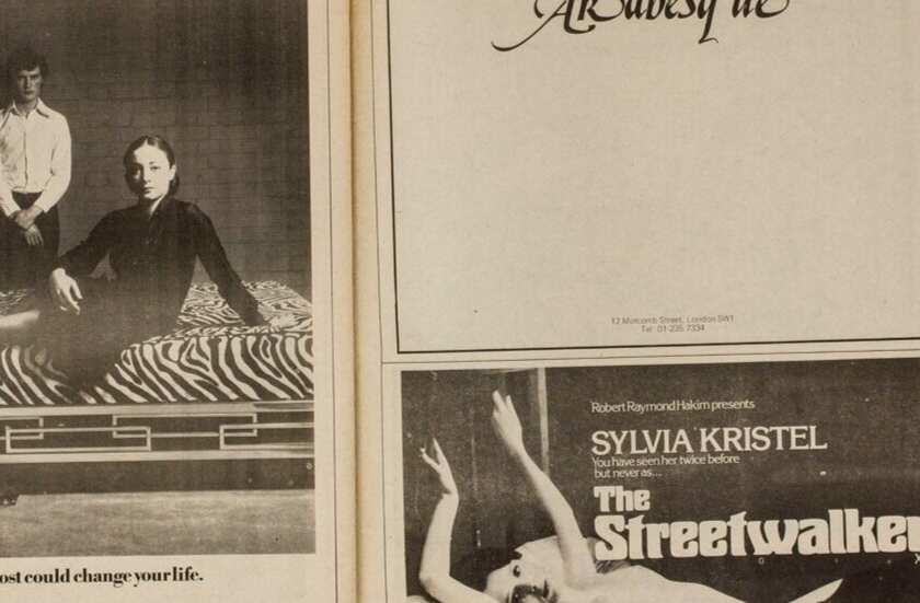 Vibeke SYLVIA KRISTEL John Hurt DAVID HOCKNEY Sissy Spacek RITZ Newspaper 7 1977