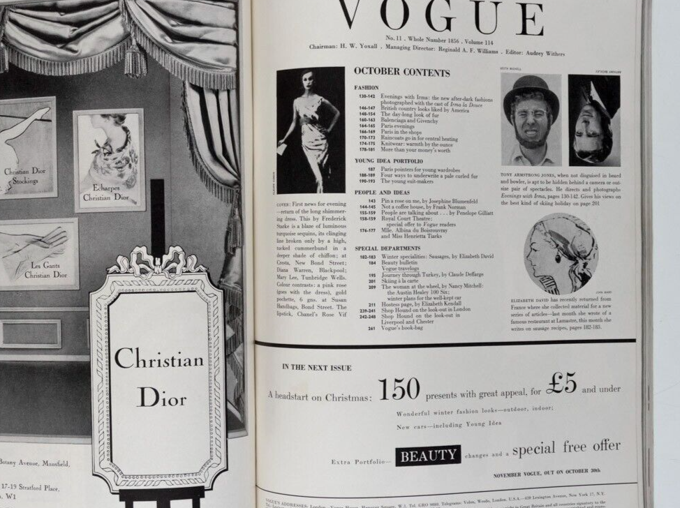 Elizabeth Seal CLIVE REVILL Gary Raymond SNOWDON Dior GIVENCHY Balenciaga  VOGUE