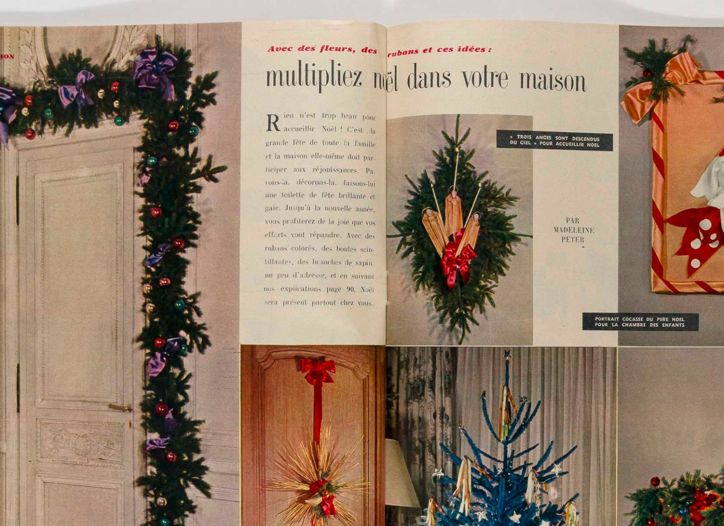 NOEL Xmas presents FRENCH ELLE magazine December 1955 70th birthday gift No 519