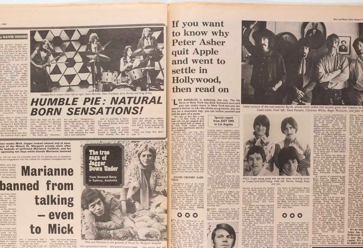 John Lennon ELVIS Marianne Faithfull DISC MUSIC ECHO 16 August 1969 Peter Green