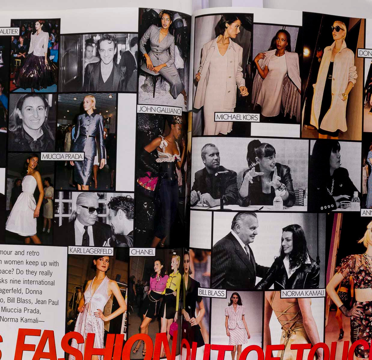 Karen Mulder VERSACE Antonio Banderas VOGUE January 1995 Runway COLLECTIONS vtg