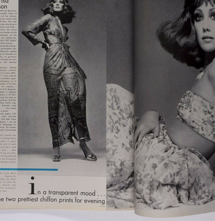 Sophia Loren MARISA BERENSON Diana Cooper AVEDON Vladimir Nabokov DVF vtg VOGUE