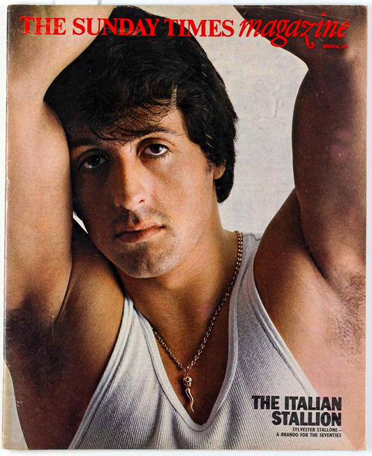 Sylvester Stallone SUNDAY TIMES magazine March 20 1977 BOROBUDUR Quorum PROUST