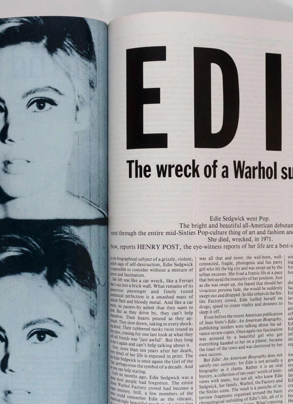 PAULA YATES Andy Warhol EDIE SEDGWICK Sting PRINCESS DIANA vtg TATLER magazine