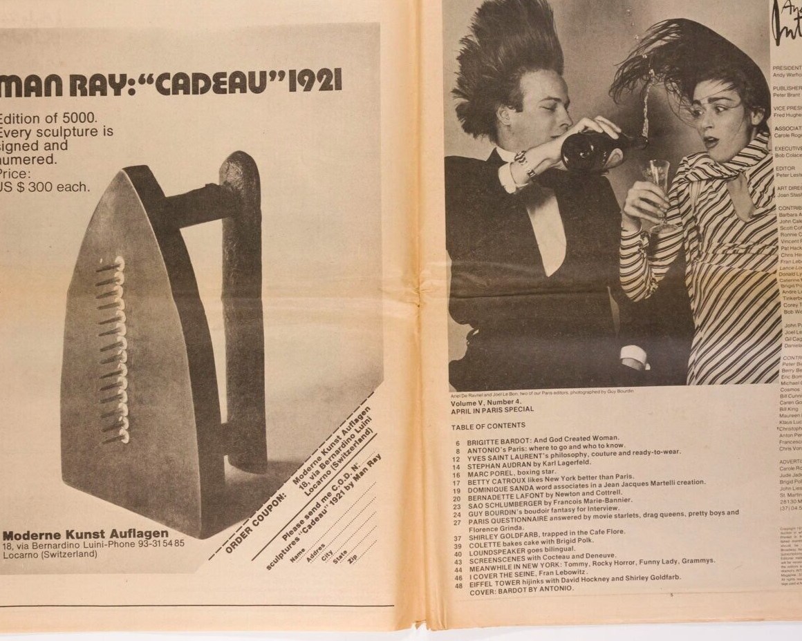 Brigitte Bardot ANTONIO LOPEZ Guy Bourdin INTERVIEW magazine April 1975 Hockney