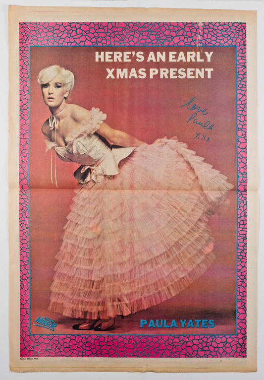 Here's an early Xmas gift - PAULA YATES Record Mirror magazine poster BRIAN ARIS