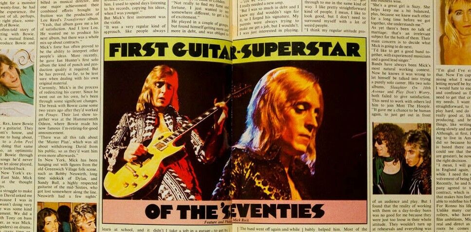 MICK RONSON Mick Rock JAMES WEDGE Janet Reger JOHNSON & JOHNSON vtg 19 magazine