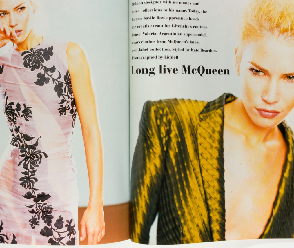 Jade Jagger NABILA KHASHOGGI Alexander McQueen RALPH LAUREN Tatler April 1997 UK