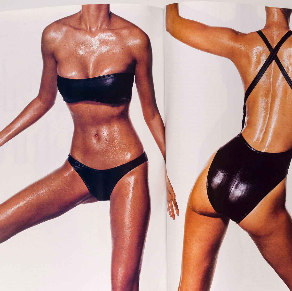 Claudia Schiffer EVA HERZIGOVA Helmut Newton US VOGUE May 1995 Trish Goff CHANEL
