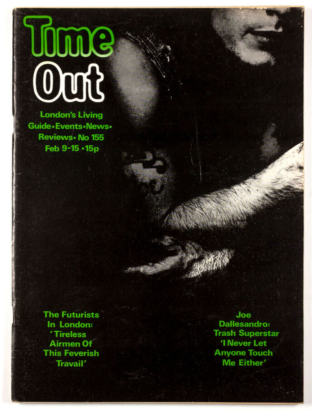 JOE DALLESANDRO Andy Warhol THE FACTORY Time Out London magazine 1970's UK only