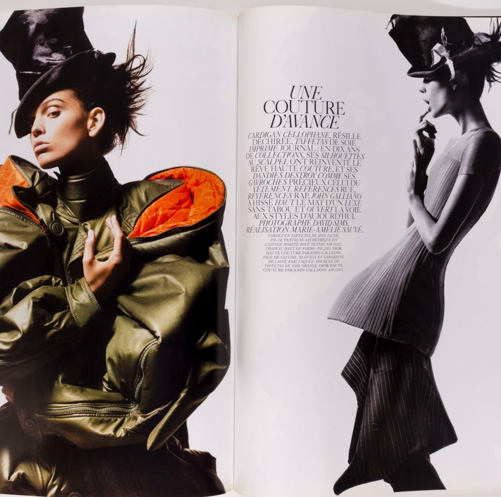 Paris Vogue by John Galliano SACHA PIVOVAROVA Hilary Rhoda DORNAN December 2006