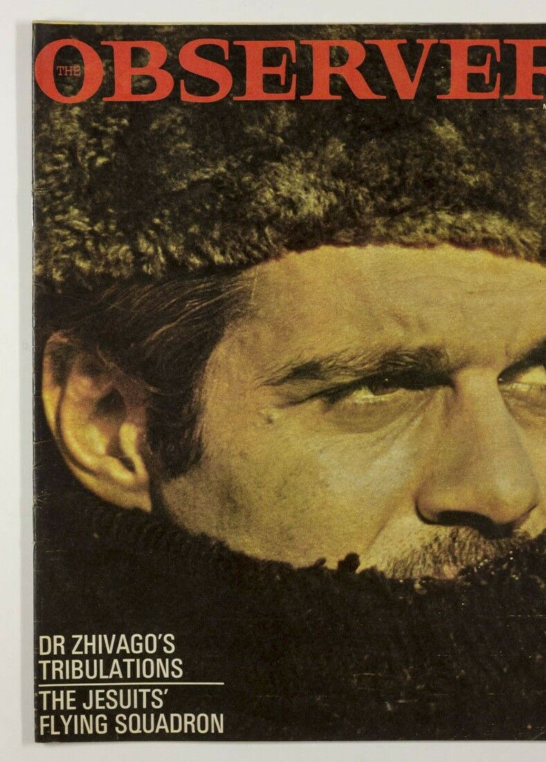 Omar Sharif JULIE CHRISTIE David Lean GERALDINE CHAPLIN Hatami OBSERVER magazine