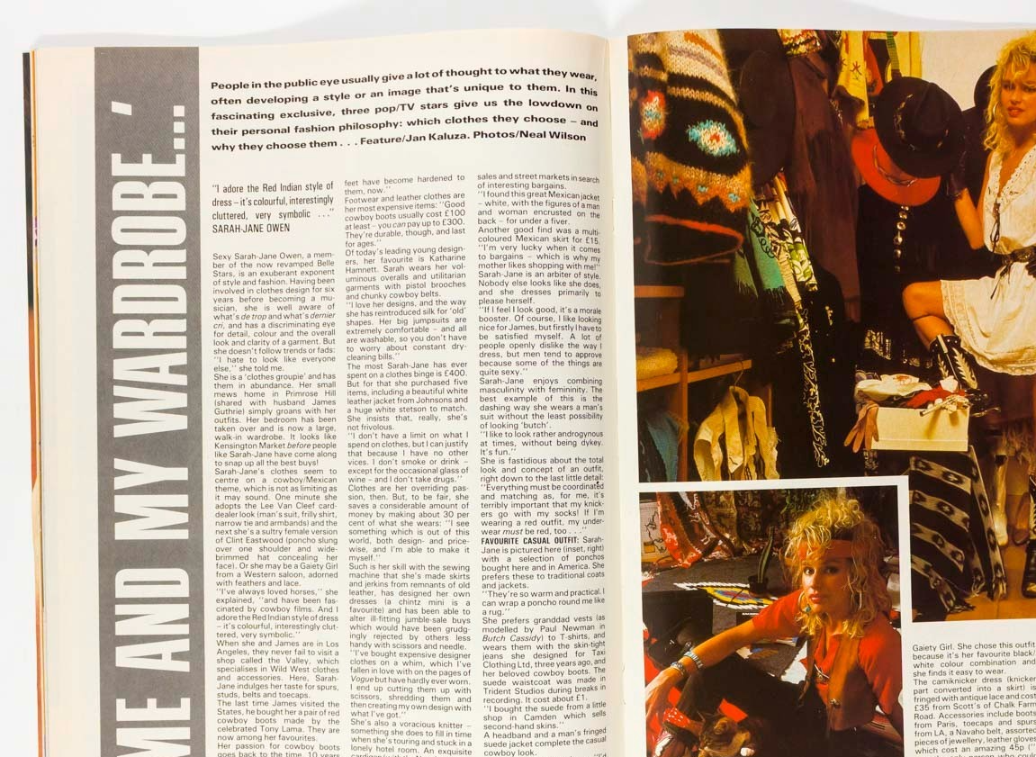 JUDY BLAME Andrew Logan MIDGE URE Lorenzo Lamas 19 MAGAZINE December 1984 vtg UK