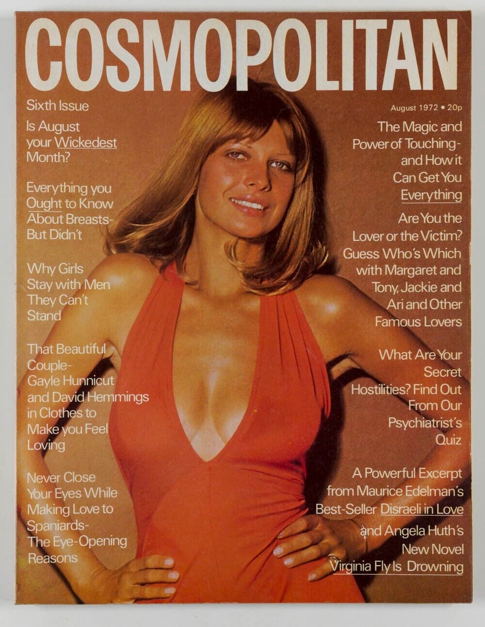 Gayle Hunnicutt EDWARD FOX David Hemmings LAURA ASHLEY vtg COSMOPOLITAN MAGAZINE