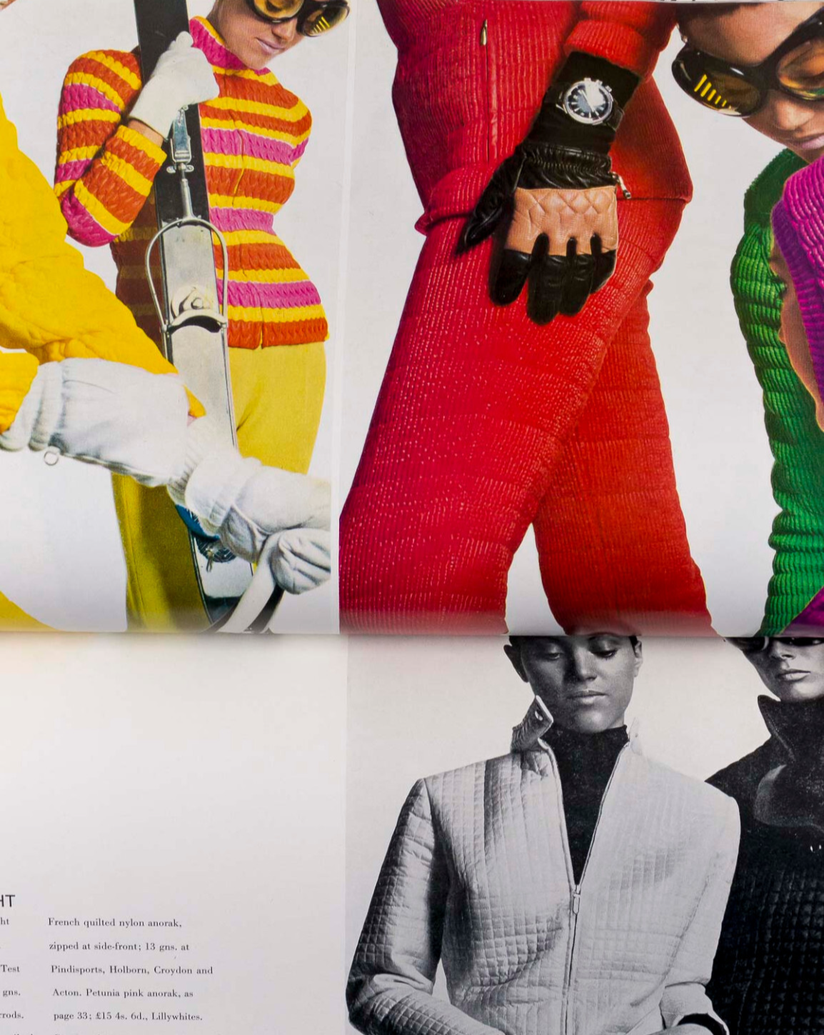HOCKNEY Mr Fish ROLEX Harpers Bazaar December 1967 Twiggy JEAN SHRIMPTON Skiwear
