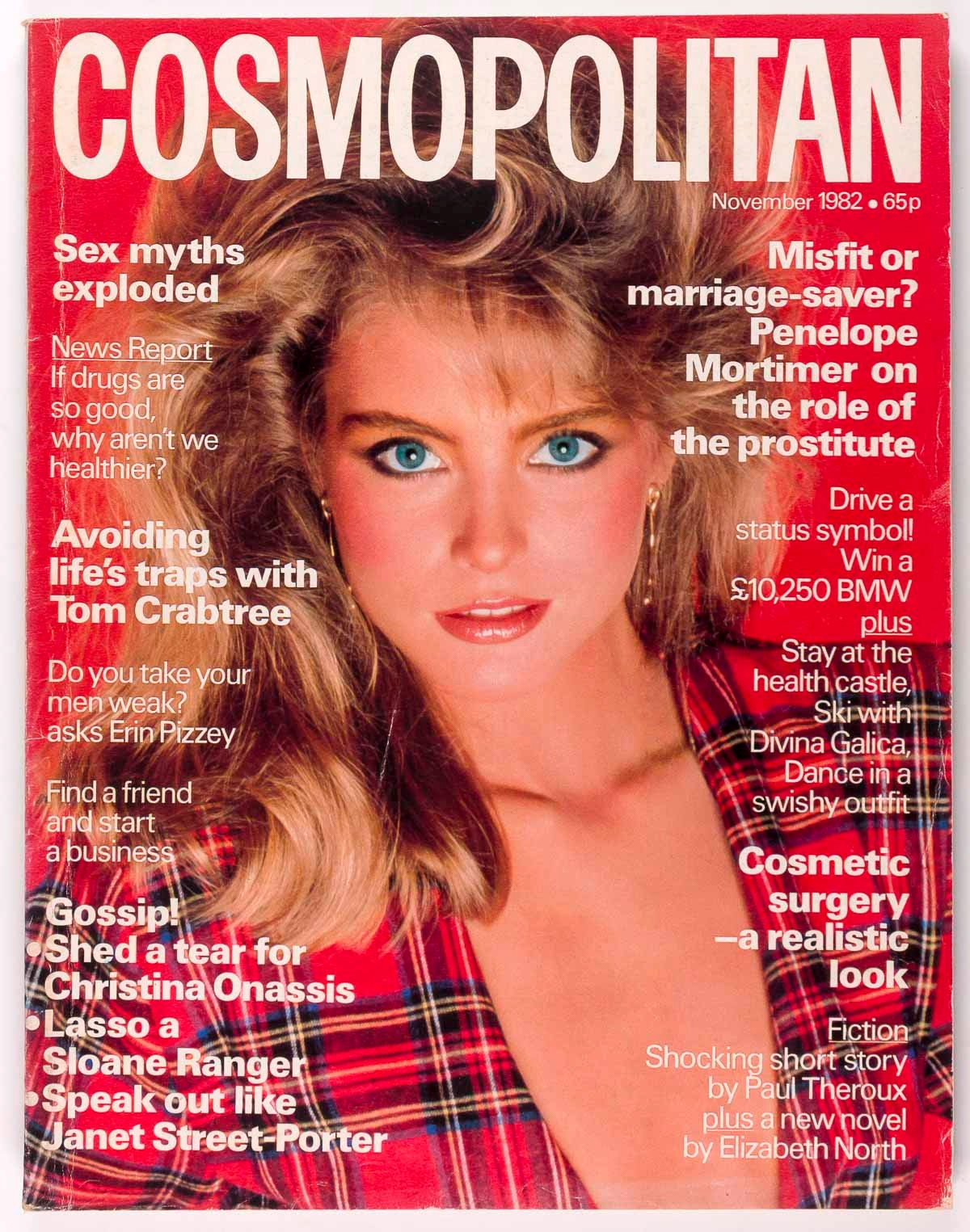 KIM ALEXIS Sloane Ranger CHRISTINA ONASSIS Cosmopolitan 1982 November UK Cowgirl