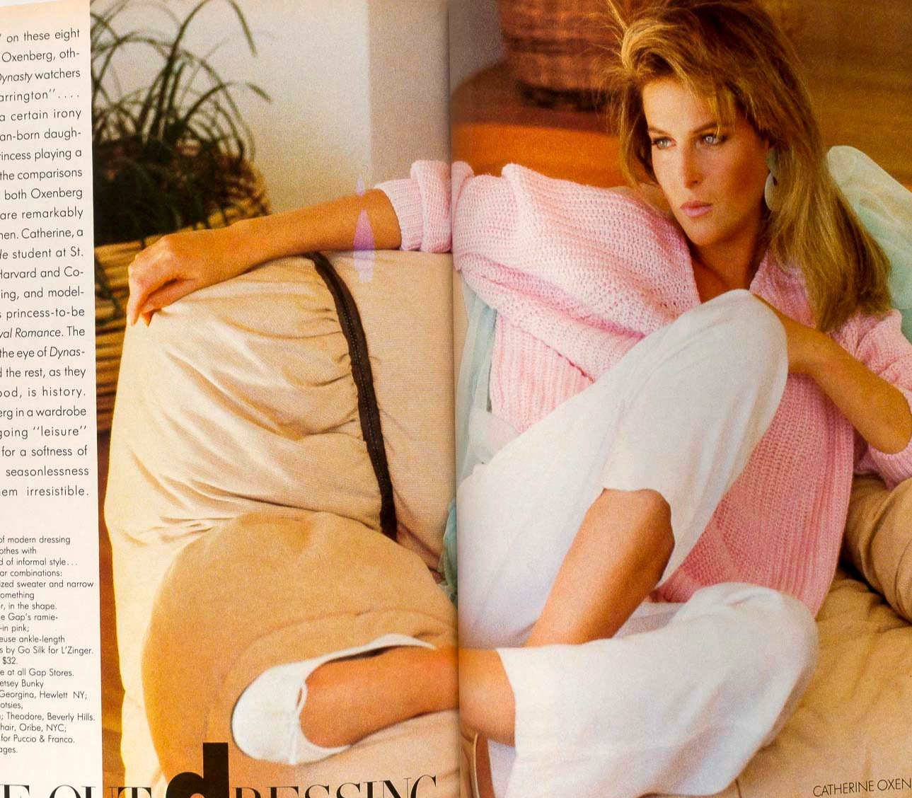 Alexa CHRISTY TURLINGTON Catherine Oxenberg US OGUE March 1986 Tatjana Patitz