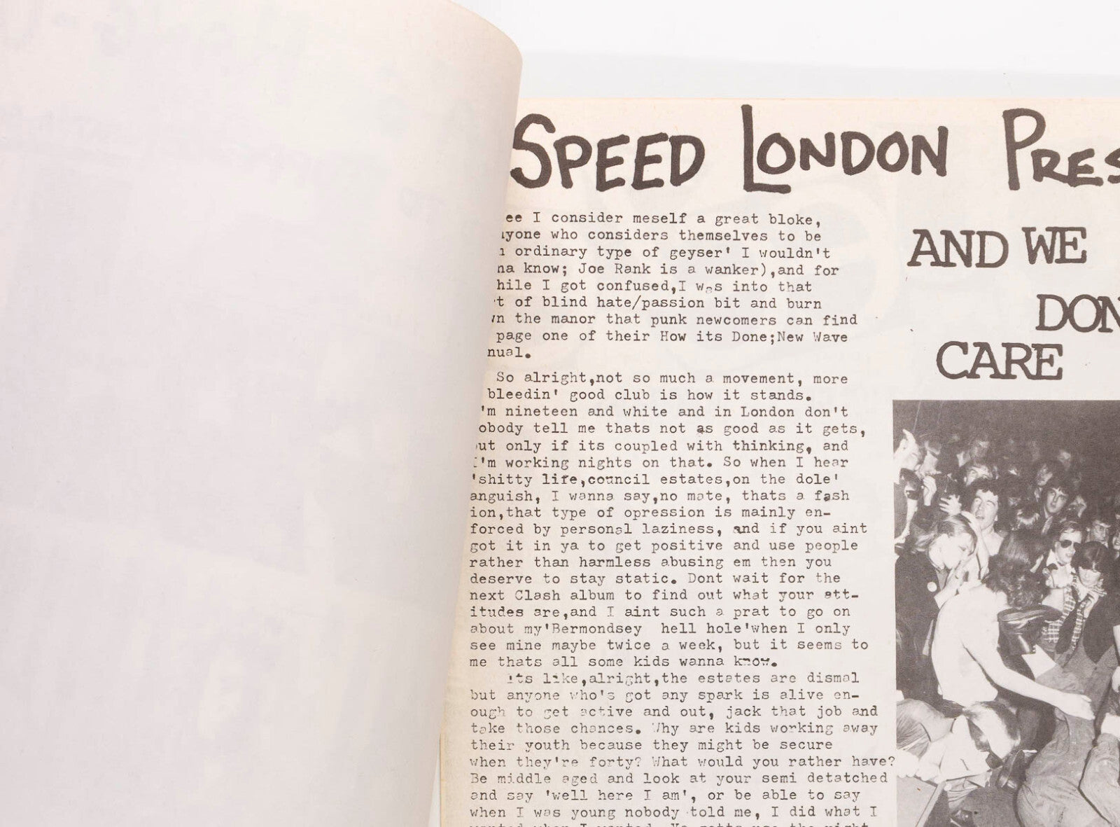 The Clash DAMNED John Lydon MODERN LOVERS Lou Reed SNIFFIN' GLUE ZINE punk 1977