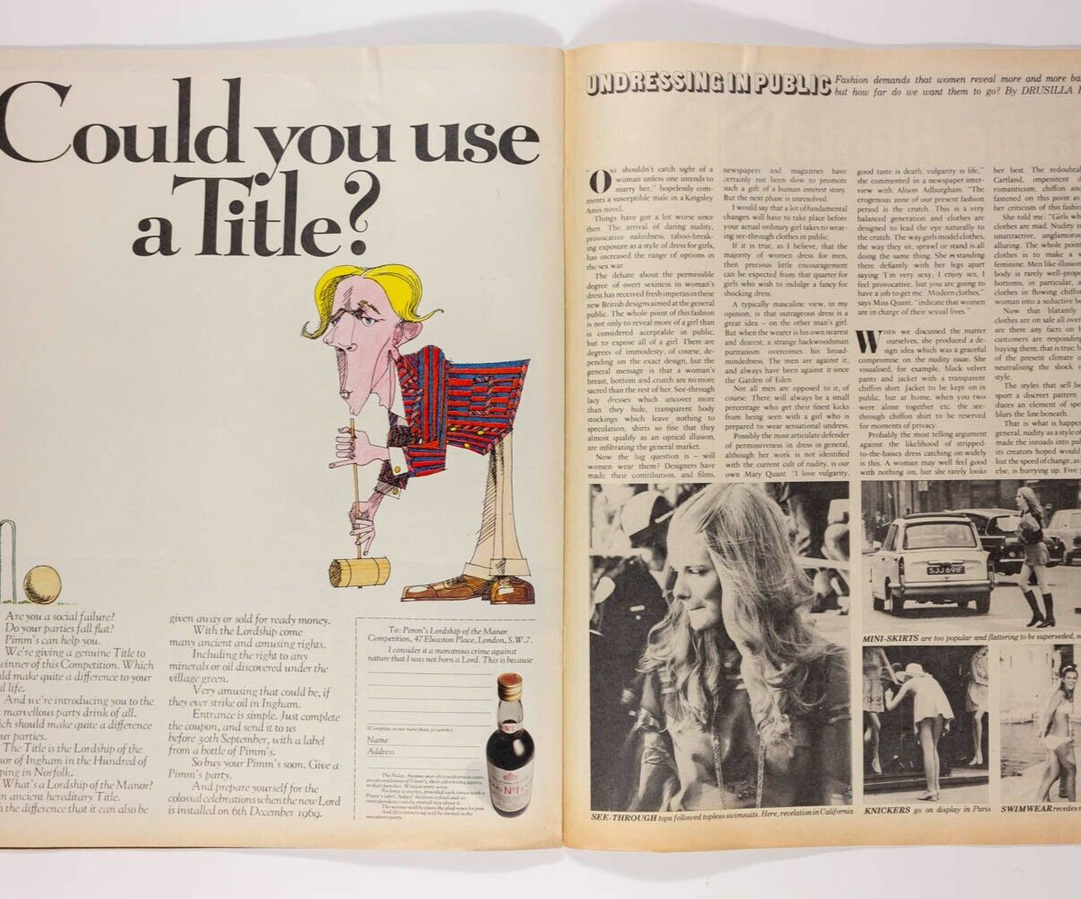 HELMUT NEWTON Cardiff MARY QUANT Telegraph magazine August 1969 Barbara Cartland