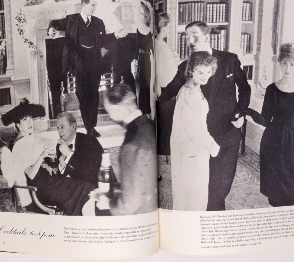 ANNABEL BIRLEY Paris London WILLIAM KLEIN Parkinson VOGUE December 1956 vtg XMAS