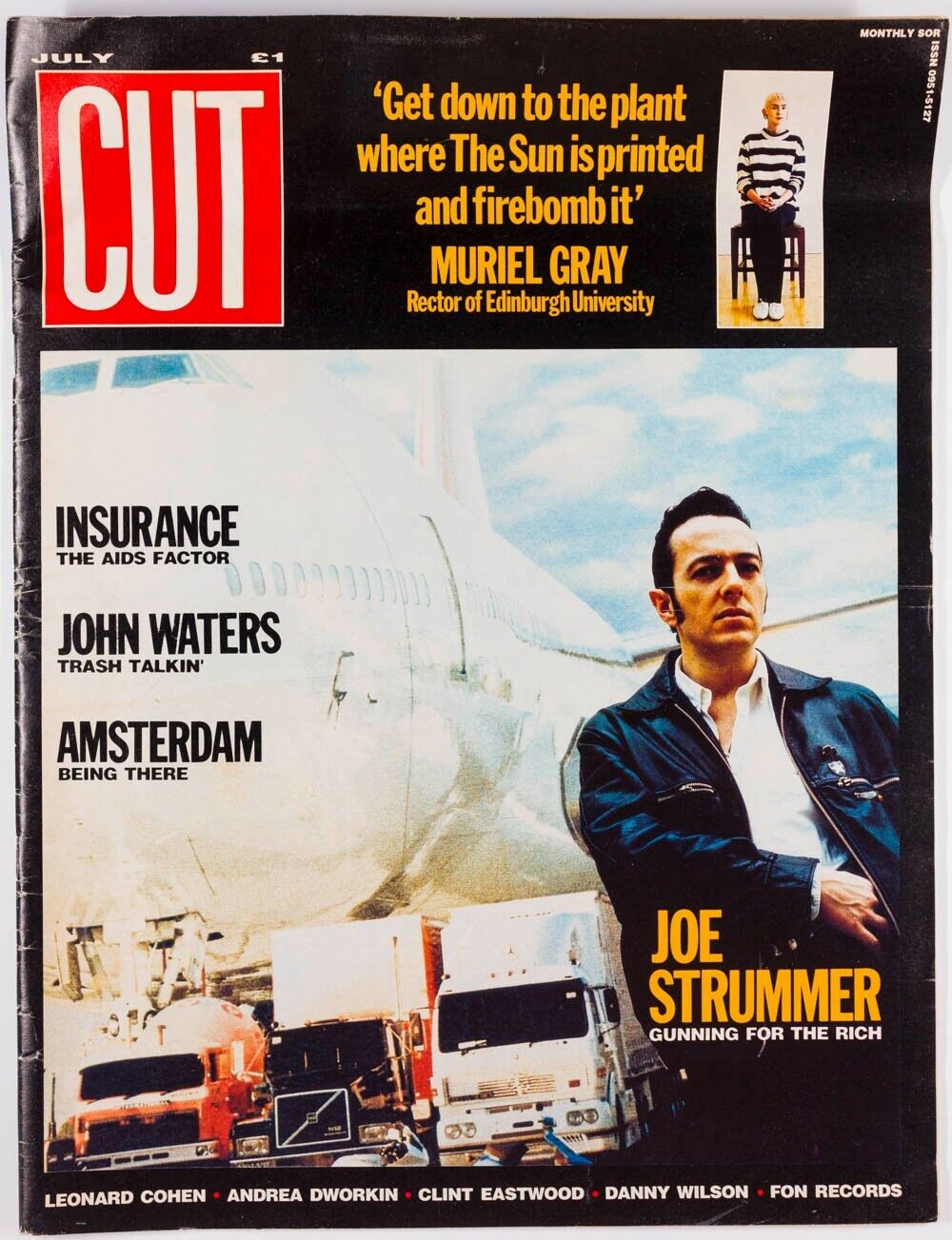 Joe Strummer JOHN WATERS Ken Russell LEONARD COHEN Clint Eastwood ~ CUT magazine