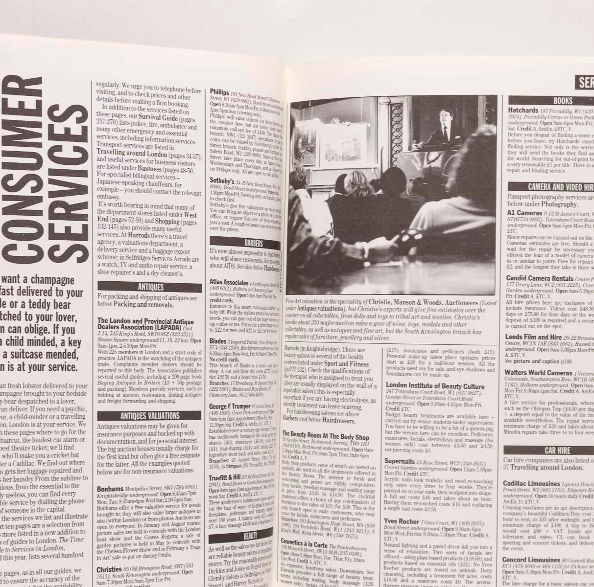 TIME OUT LONDON GUIDE BOOK music MARKETS shops CLUBS gay MUSEUMS magazine 1989