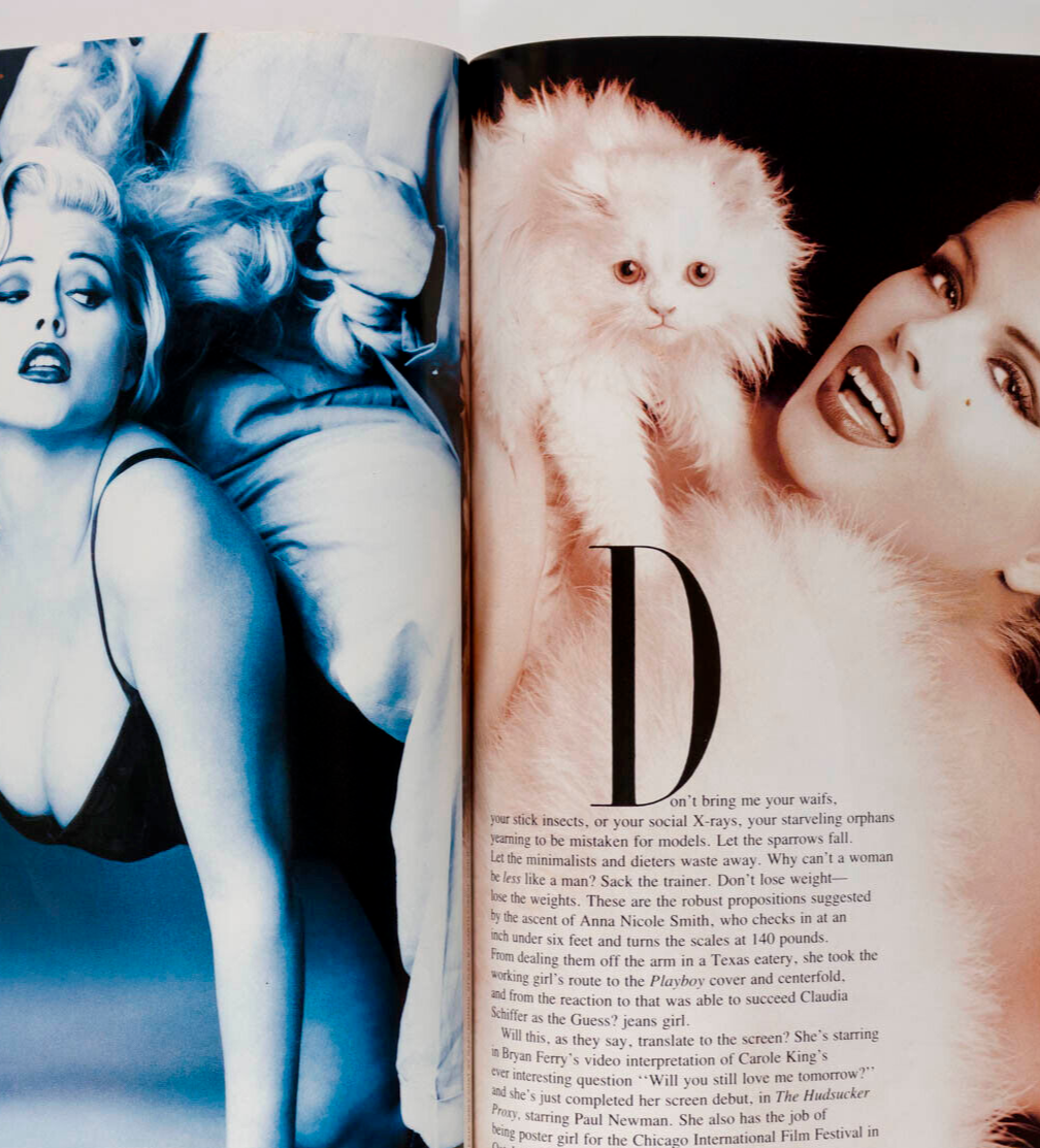Cindy Crawford KD Lang ANNA NICOLE SMITH Vanity Fair August 1993 Lichtenstein US