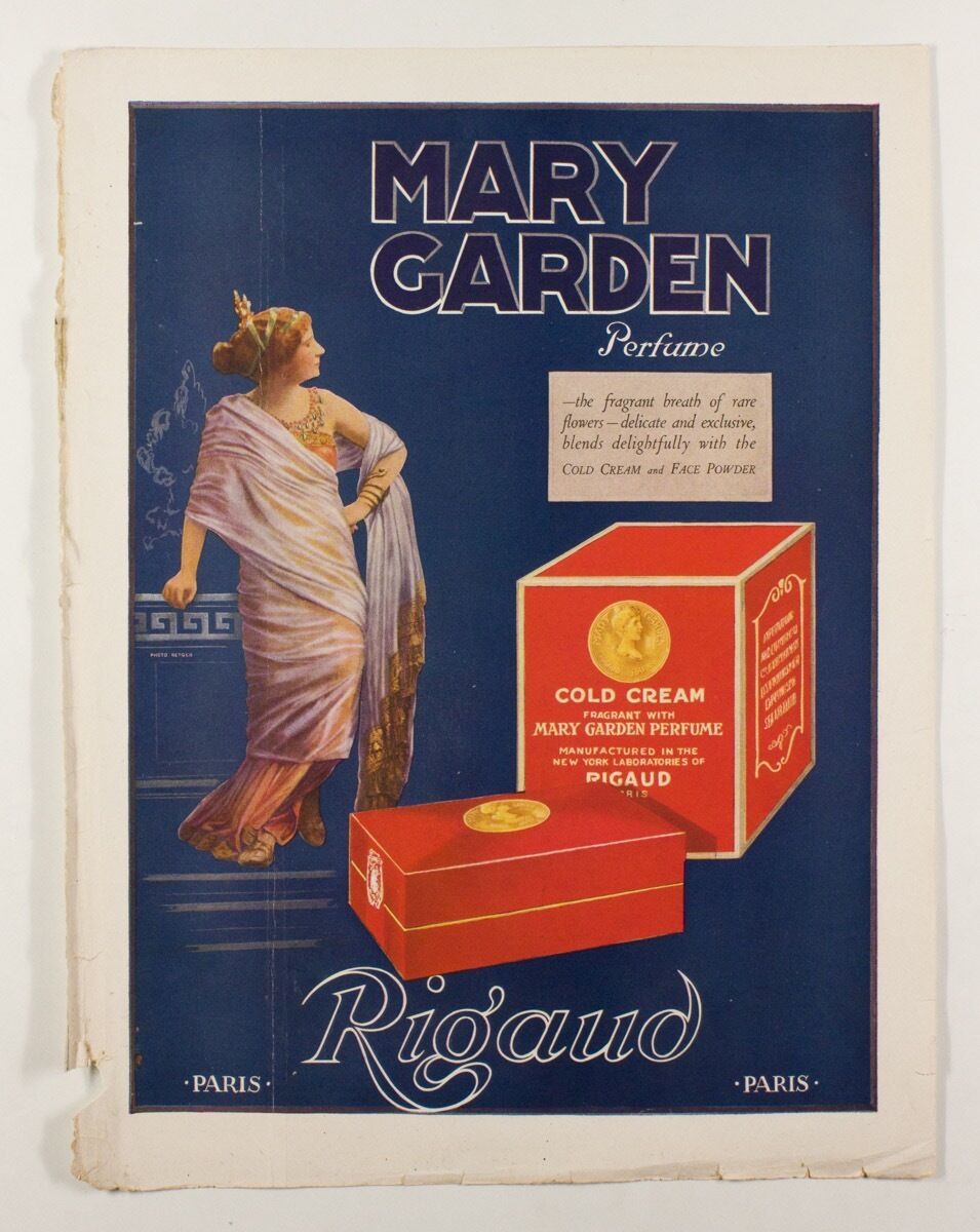 Mary Garden ADVERT Vogue magazine back cover 1917/19 Rigaud BERGER Perfume PARIS