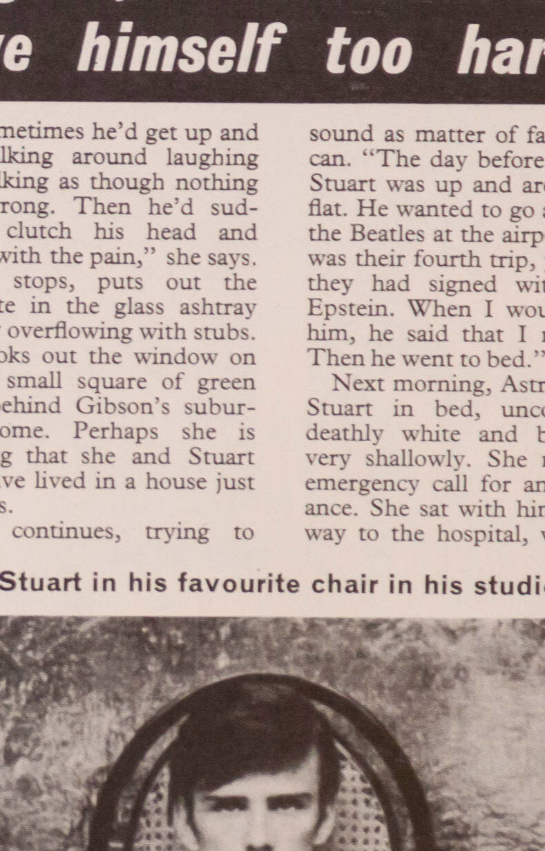 Stuart Sutcliffe PAUL McCARTNEY The Animals ROLLING STONES Rave September 1964