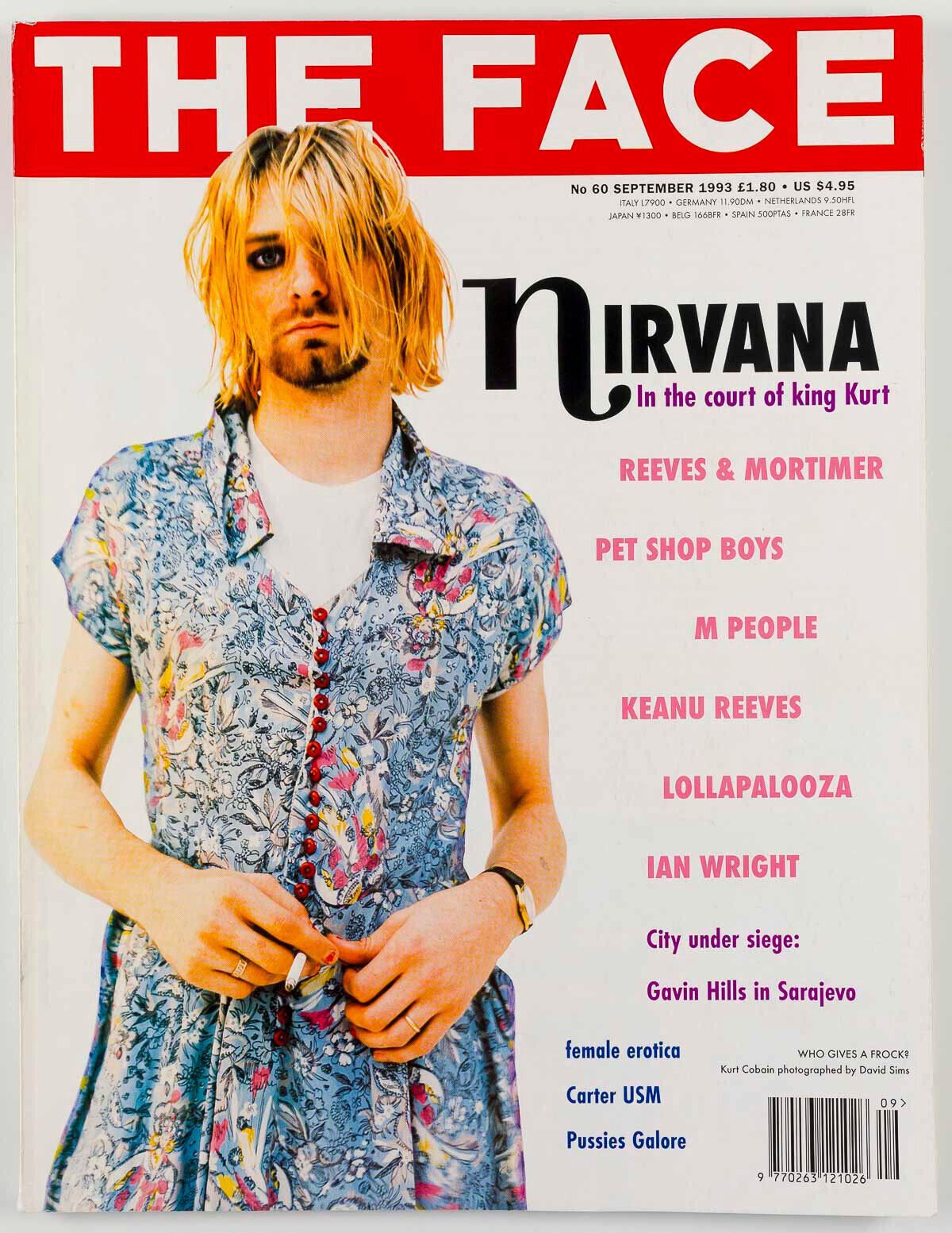 Kurt Cobain NIRVANA David Sims THE FACE September 1993 Kirsten Owen KEANU REEVES