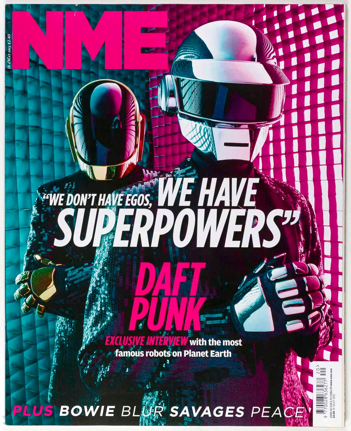 DAFT PUNK Blur DAVID BOWIE Savages Jehnny Beth NME magazine 18 May 2013 Daftpunk