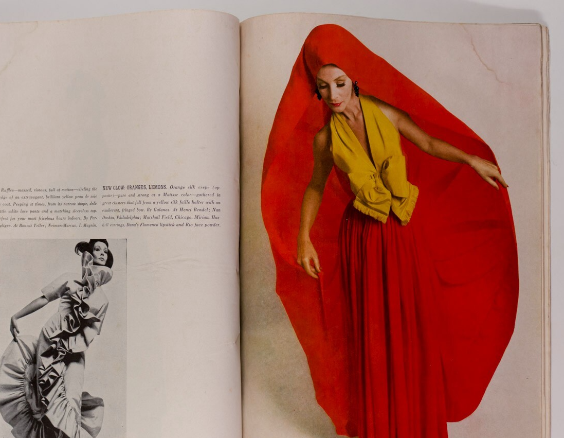 Tilly Tizzani MELVIN SOKOLSKY Saul Leiter HARPERS April 1962 Worth GIVENCHY Dior
