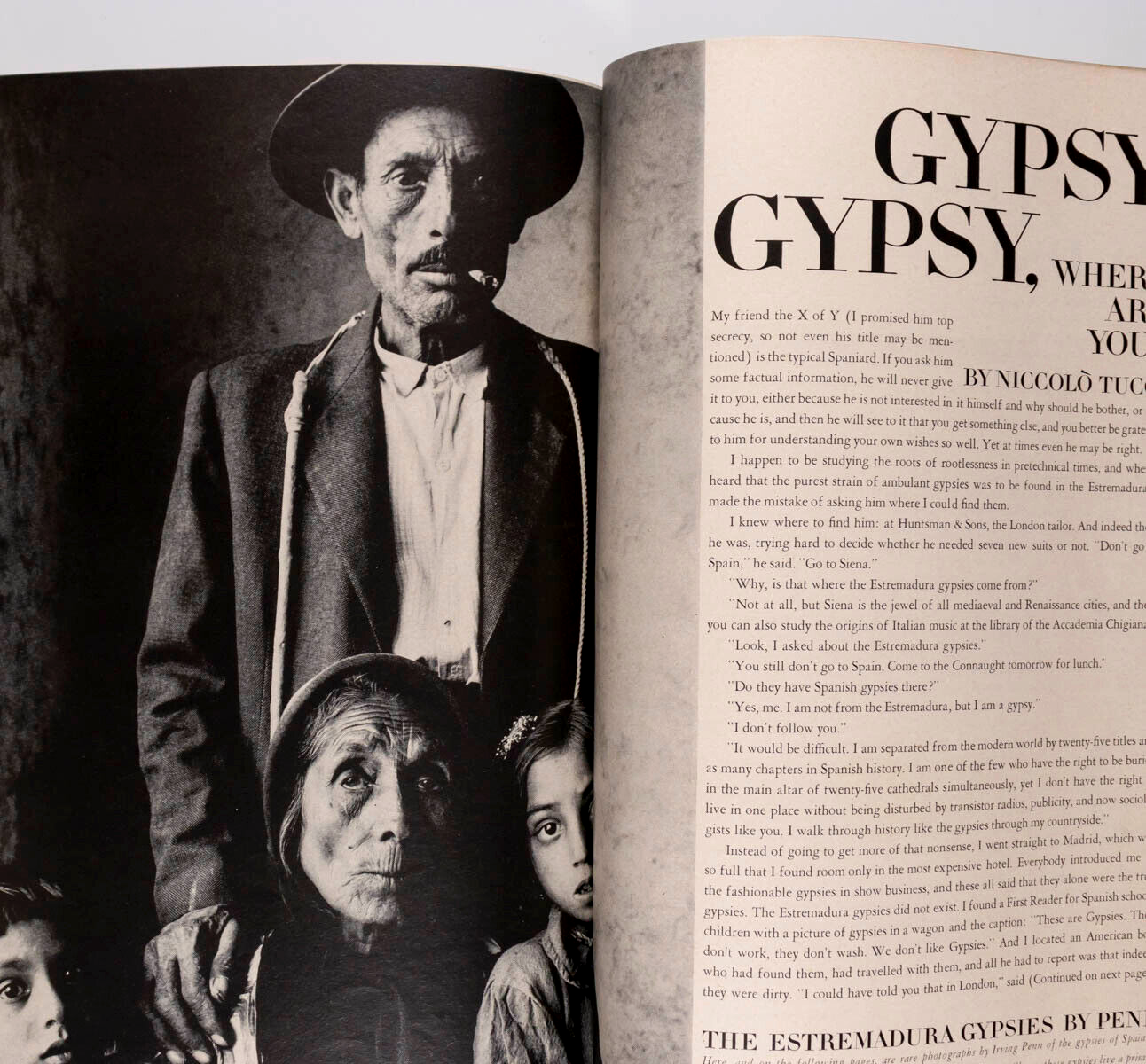 BRIGITTE BAUER Irving Penn GYPSIES Avedon LAUREN HUTTON Estramadura  VOGUE vtg