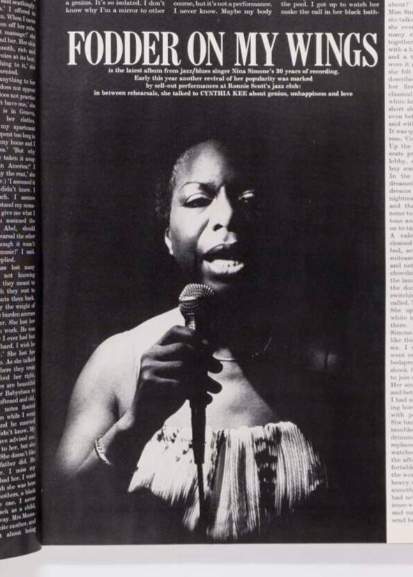 Andie MacDowell NINA SIMONE Joan Severance HARPER'S & QUEEN October 1984 Updike