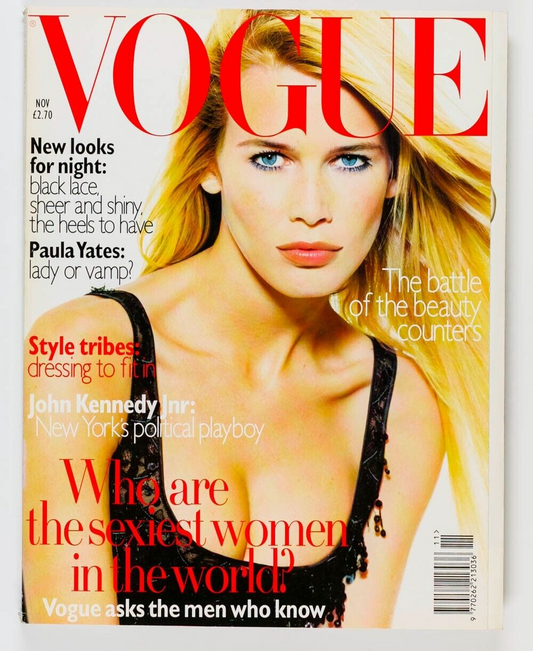 CLAUDIA SCHIFFER Paula Yates STEVEN KLEIN Vogue November 1995 30th birthday gift