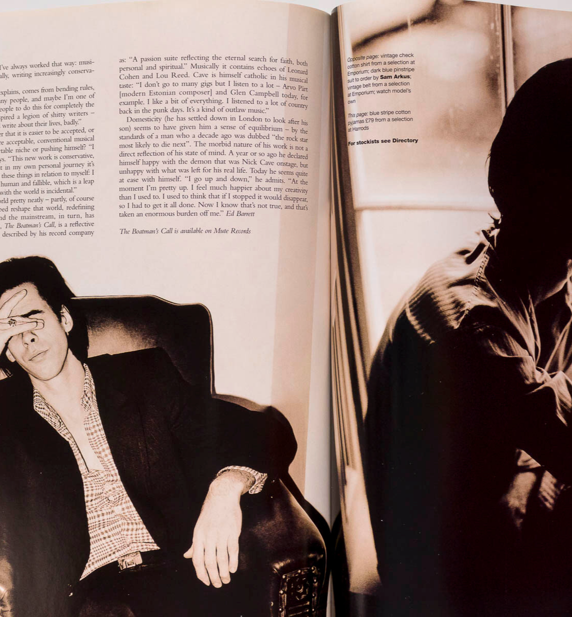 DAMON ALBARN Nick Cave DAVID BOWIE Arena March 1997 BIJOU PHILLIPS Bruce Weber