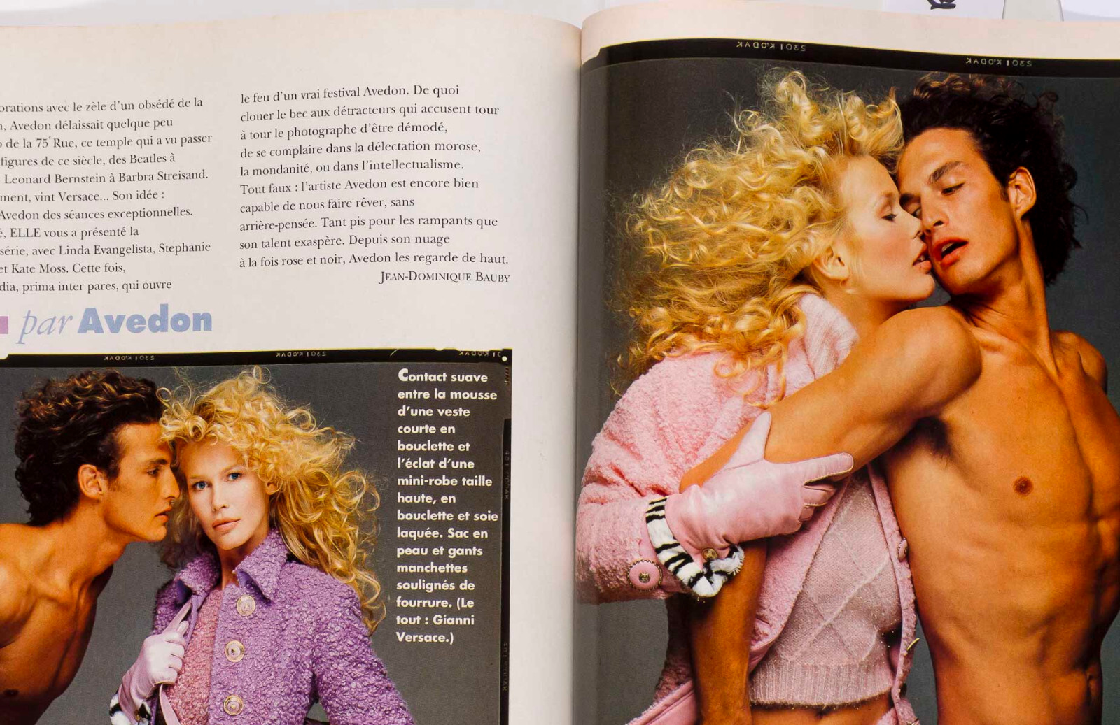 Claudia Schiffer STAN NELSON Richard Avedon GIANNI VERSACE Elle France July 1994
