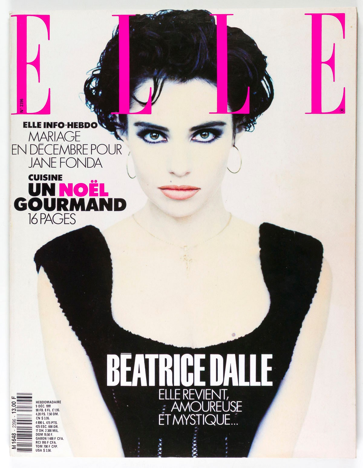 Beatrice Dalle JIM JARMUSCH Max Ernst ELLE MAGAZINE December 9 1991 JANE FONDA