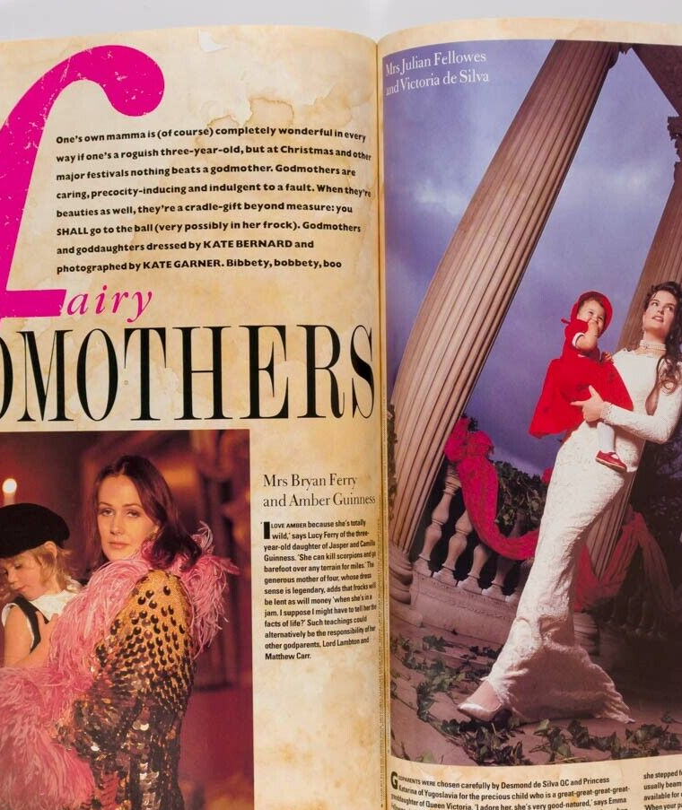Yasmeen Ghauri LUCY FERRY Joely Richardson HARPERS & QUEEN December 1992 Freud