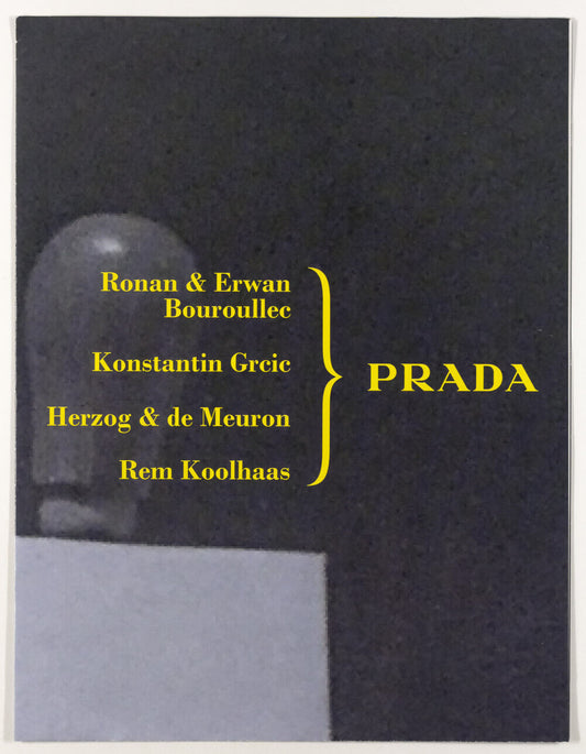 PRADA INVITES Rem Koolhaas POSTER Winter 2018 BLACK NYLON Herzog & de Meuron