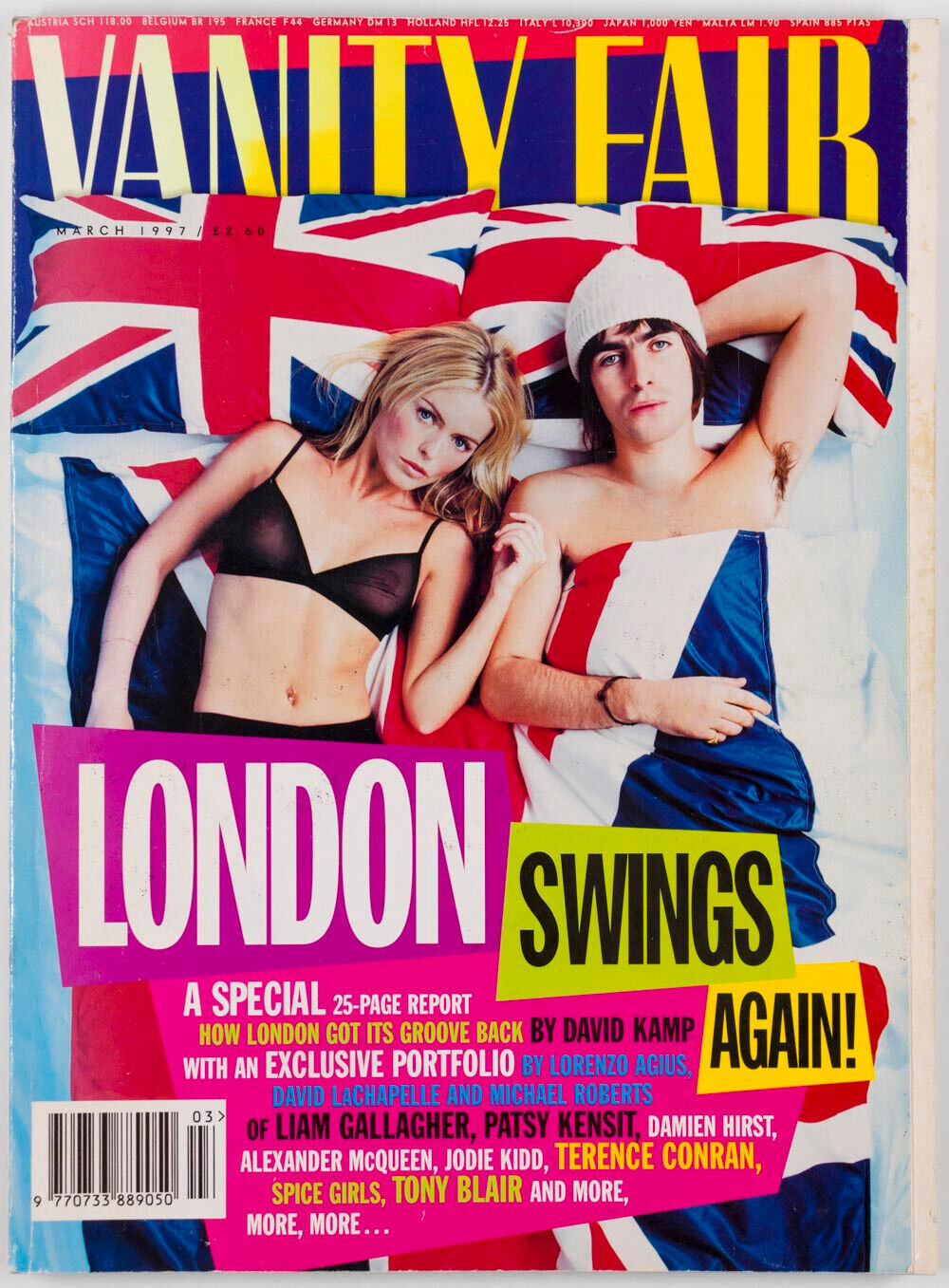 London Swings ALEXANDER McQUEEN Damien Hirst SPICE GIRLS Vanity Fair magazine UK